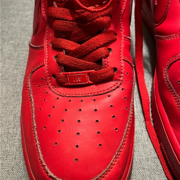 Nike Air Force ‘07 1 LV8 University Red Leather Sneakers Men’s Size 12 - Picture 4 of 8